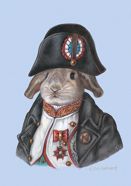 The Rabbit Napoleon Art Print / Bunny Wall Art / Napoleon Print ...